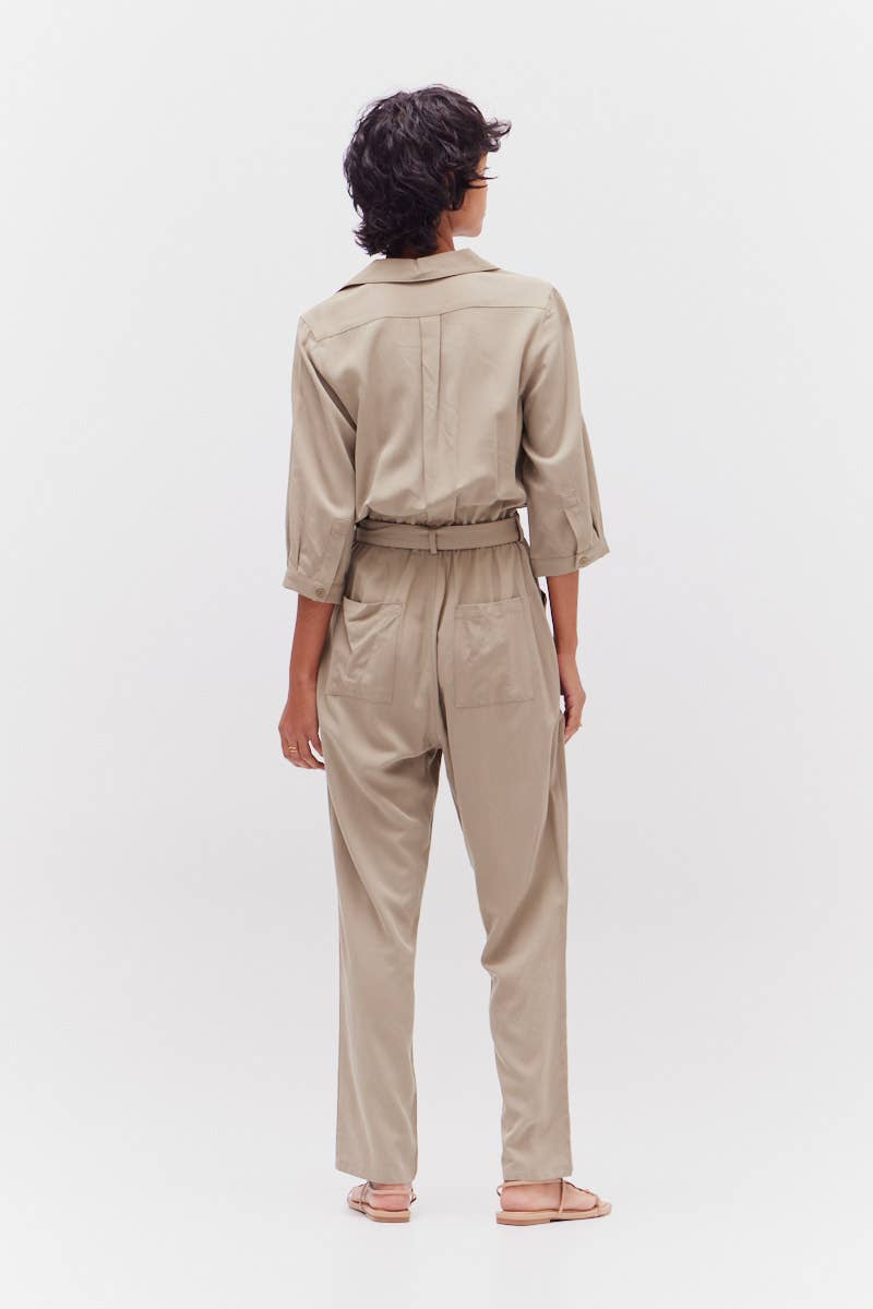 Dry Thyme Tencel Jumpsuit Rear View