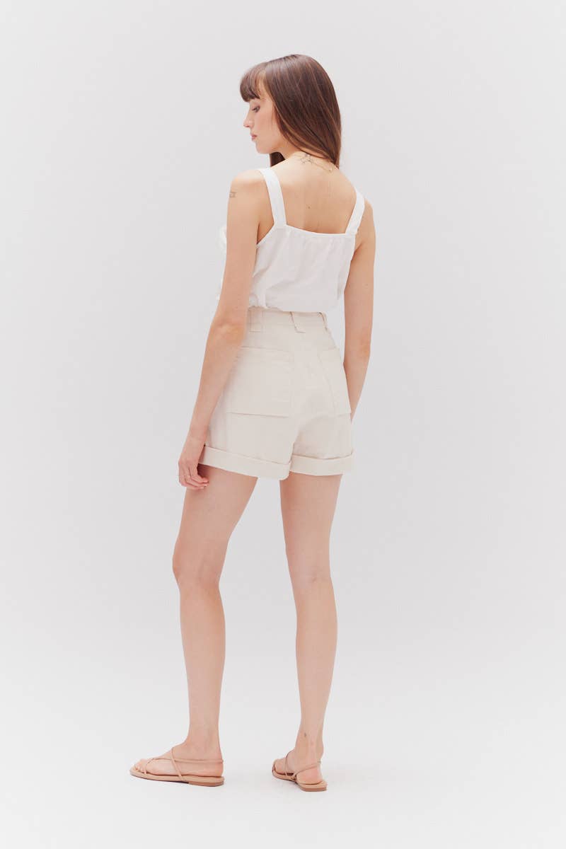 The Milk Twill Shorts - rear view