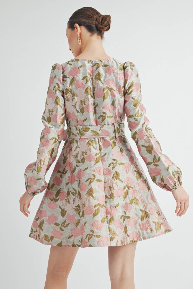 Back view of Amarielle Dress with hidden zipper