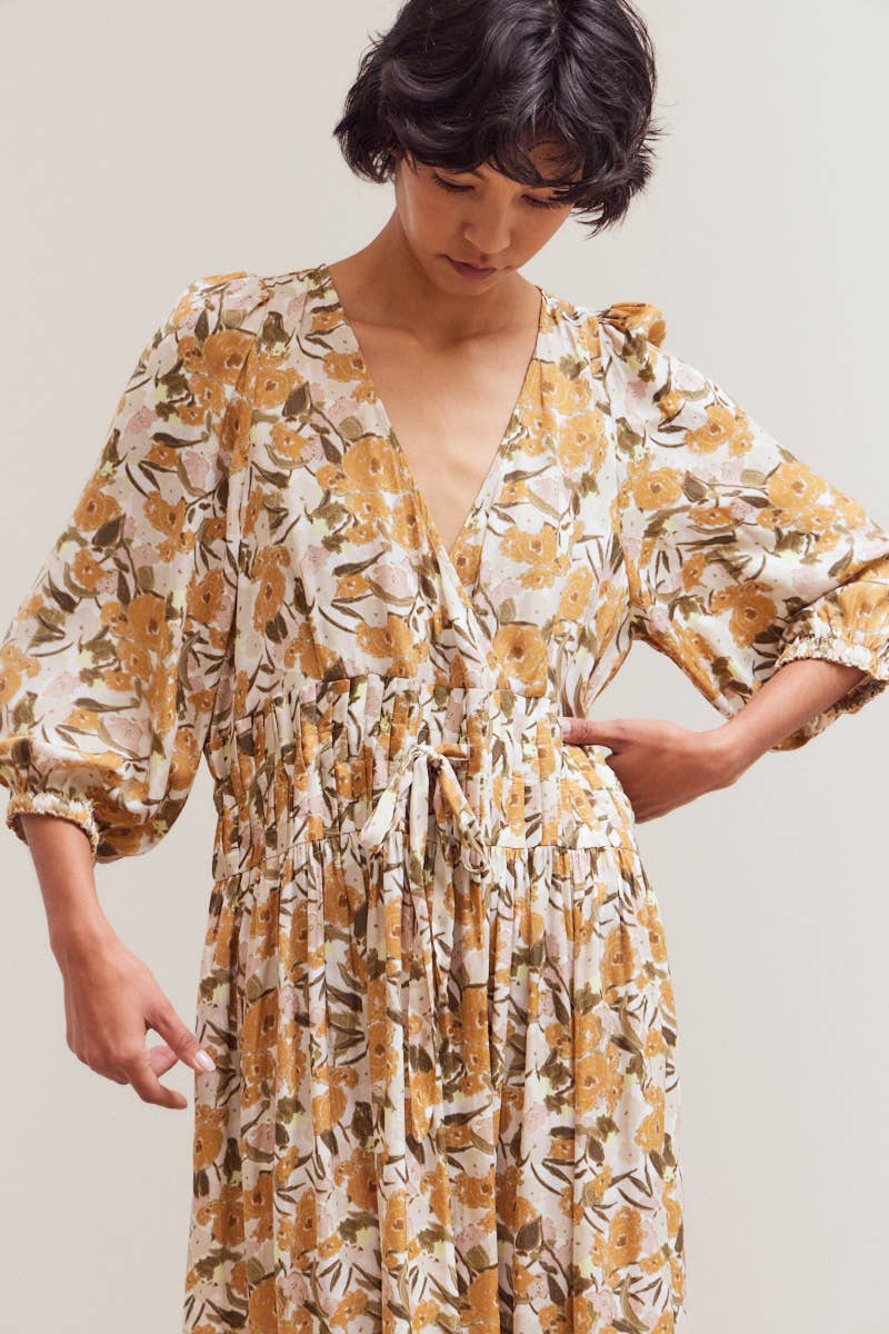 Daydream Pleat Waist Maxi Dress