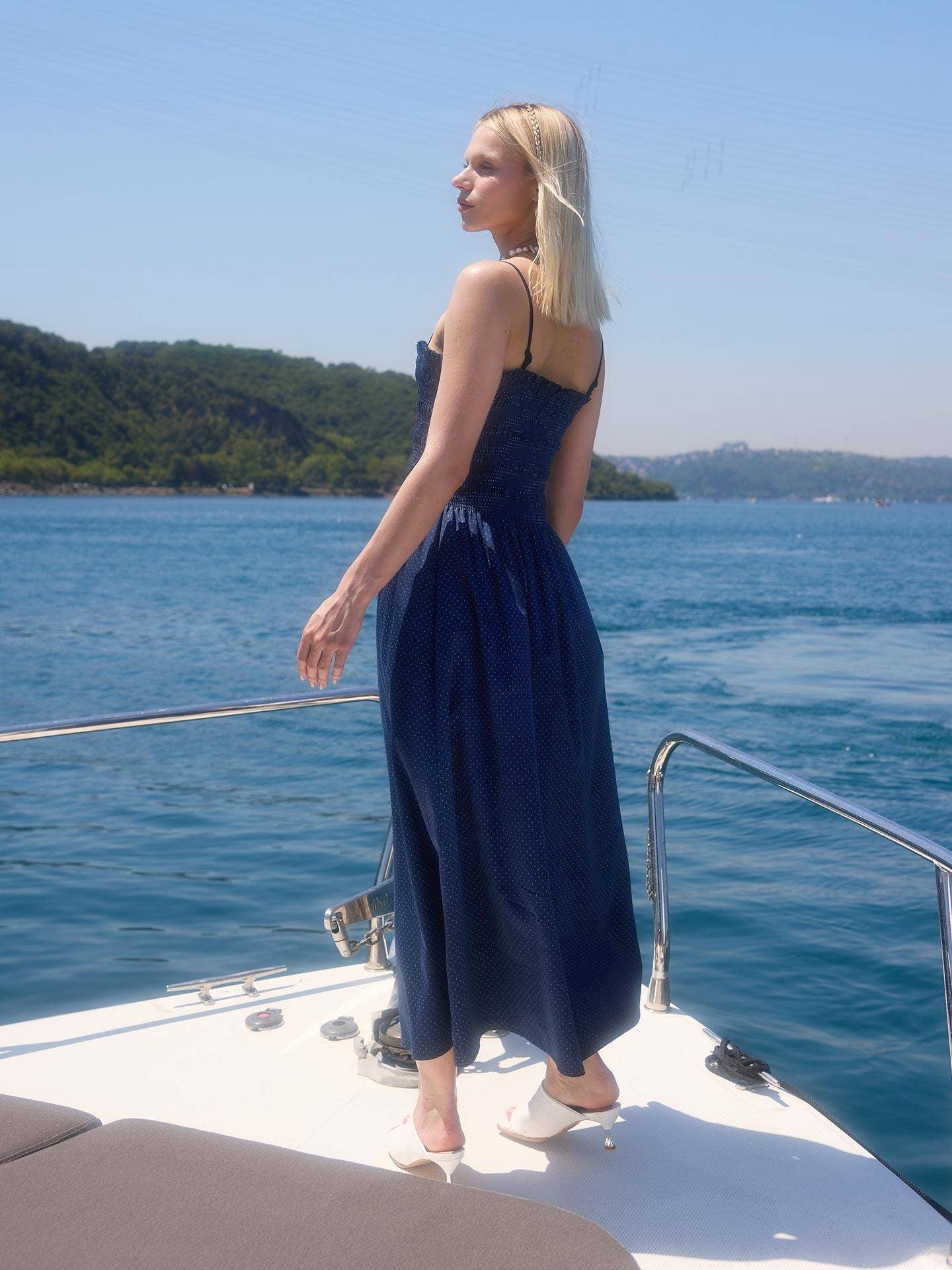 Maya Polka Dot Maxi Rear View